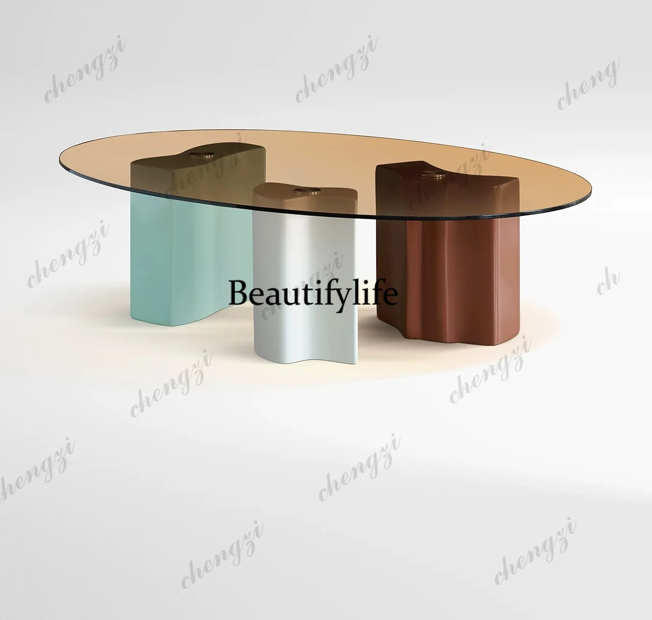 Living room modern coffee table modern simple designer fiberglass coffee table combination