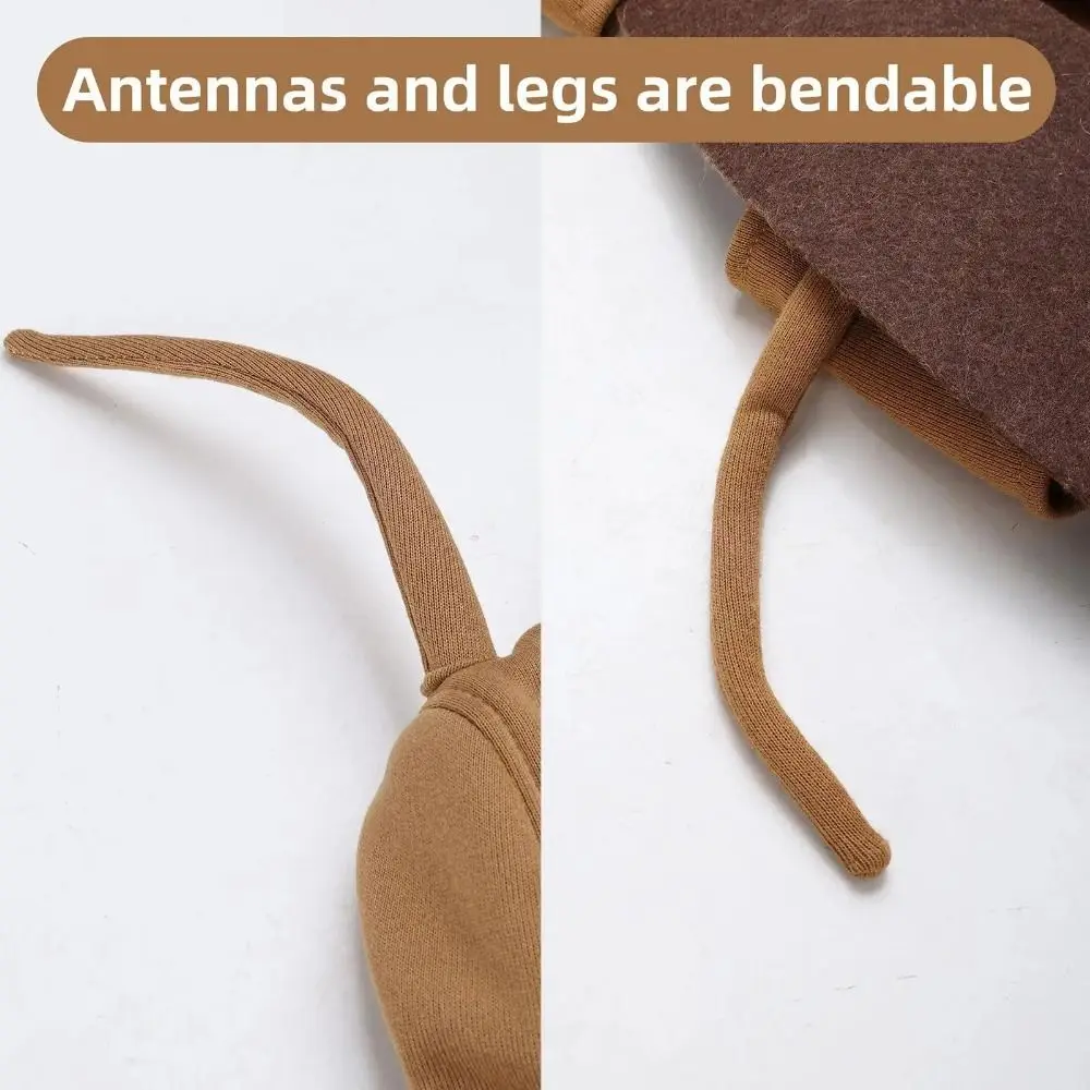 

Breathable Cat Cockroach Costume Realistic Soft Funny Kitten Cape Craft Set Adjustable Comfortable Dog Cosplay Outfit Pet Kitten