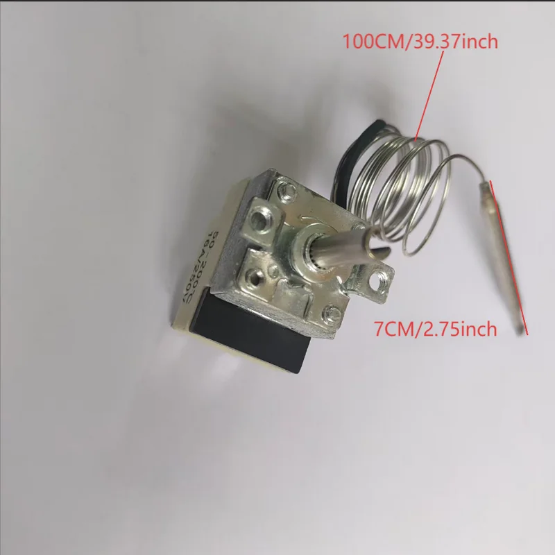 جرد 220 فولت 16 أمبير 50-200 درجة مئوية وحدة تحكم في درجة الحرارة السائلة الدوارة، مناسبة للأفران الكهربائية وسخانات المياه