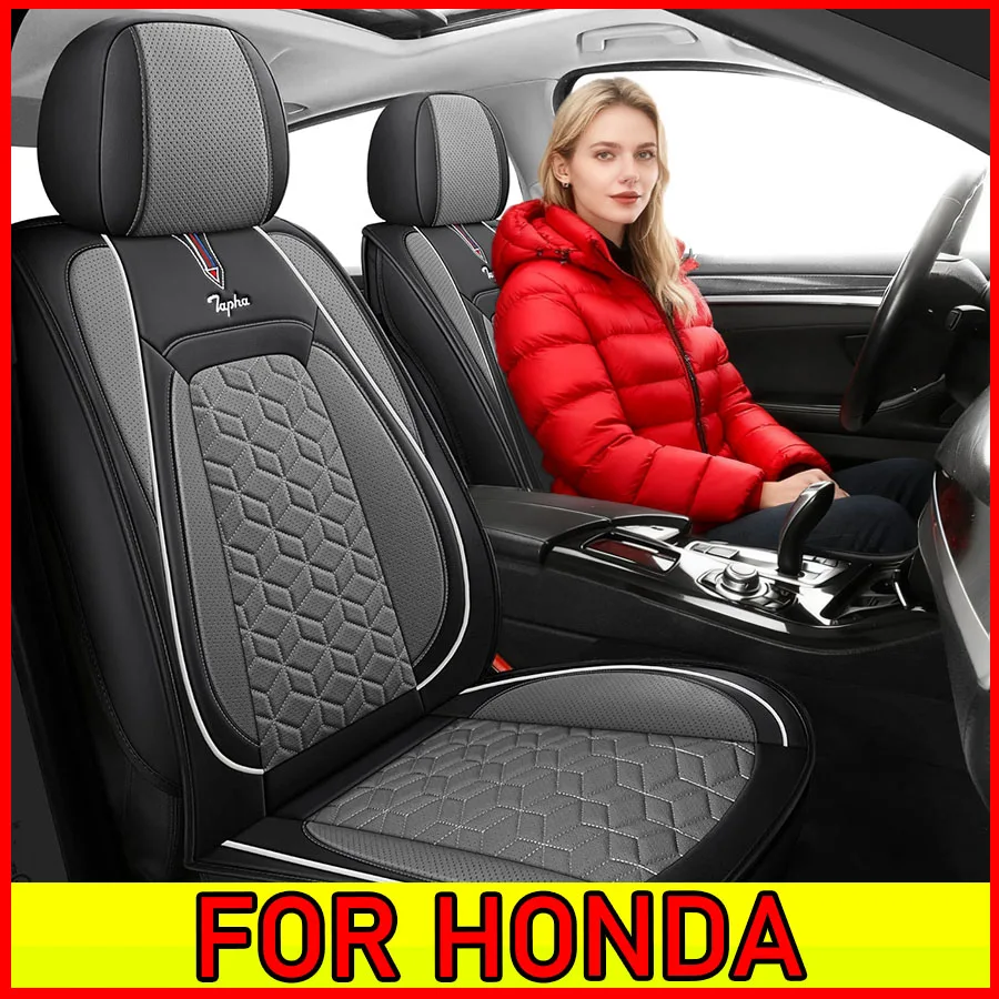 

Car seat cover Waterproof PU leather soft full wrap waterproof wear-resistant seat cover full set of 5seat FOR HONDA