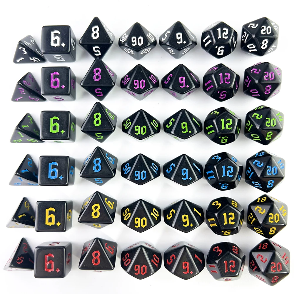 140pcs Polyhedral Dice Acrylic - Board Game Digital 评论和价格
