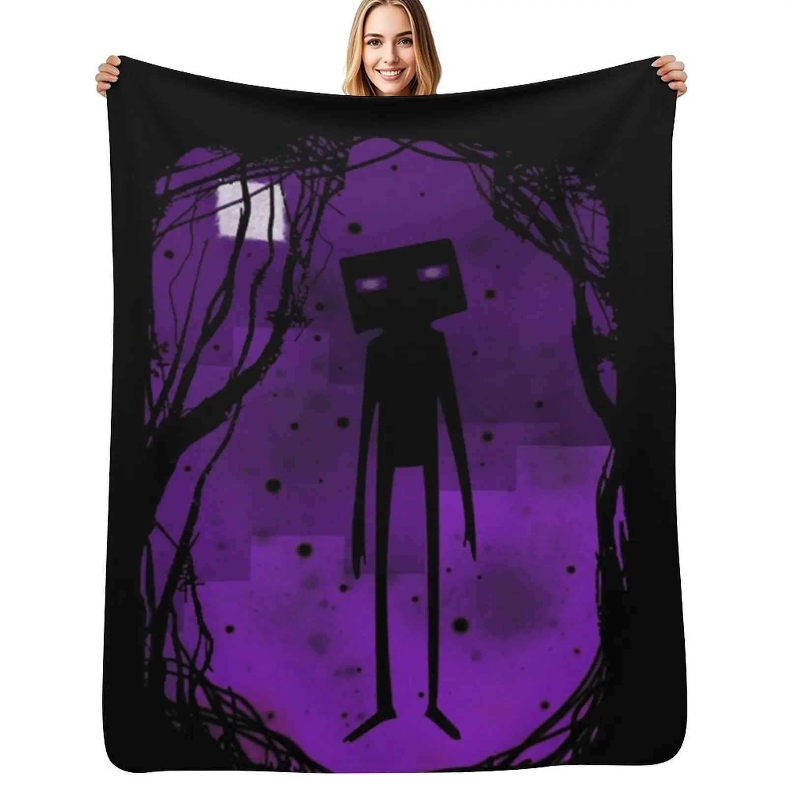 

Enderman Classic Throw Blanket Luxury Designer Soft Hairy Blanket