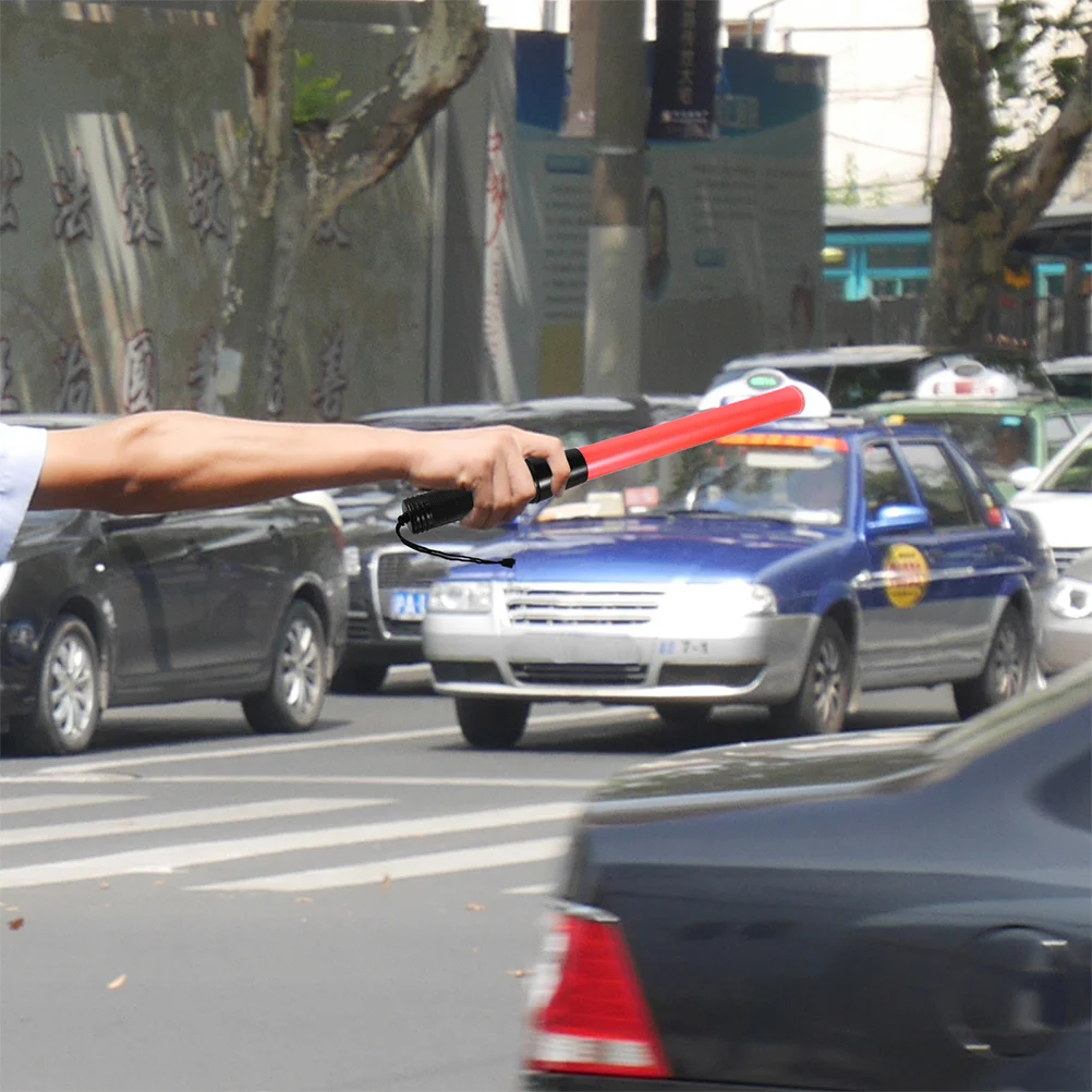 Flashing LED Traffic Wand High Brightness Traffic Signal Control Light Portable Safety Wand Parking Management