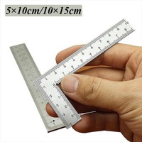 cute school supplies metal ruler Small frame ruler Measuring layout tool Stainless steel square square square square