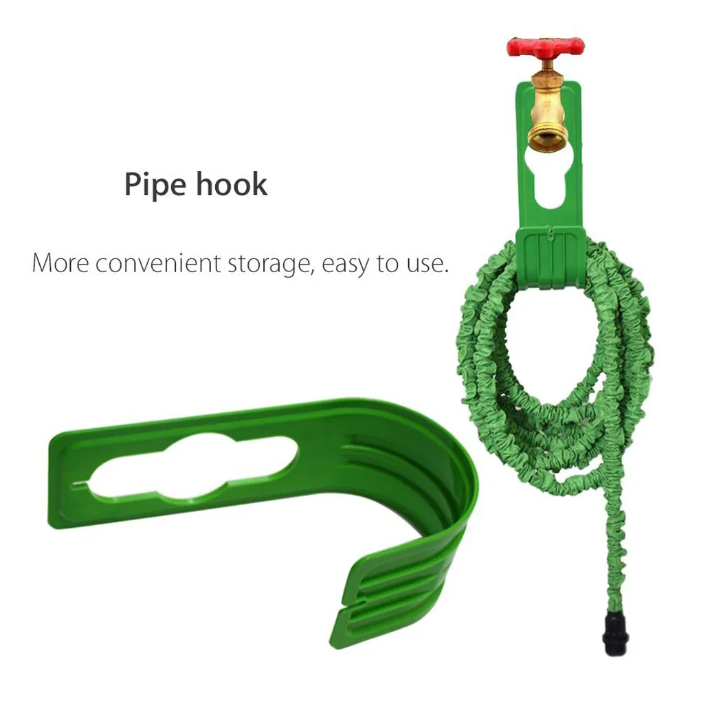 Telescopic Water Hose Pipe Hook ABS Plastic High Pressure Car Washing Water Tube Hose Holder Hanger, Green