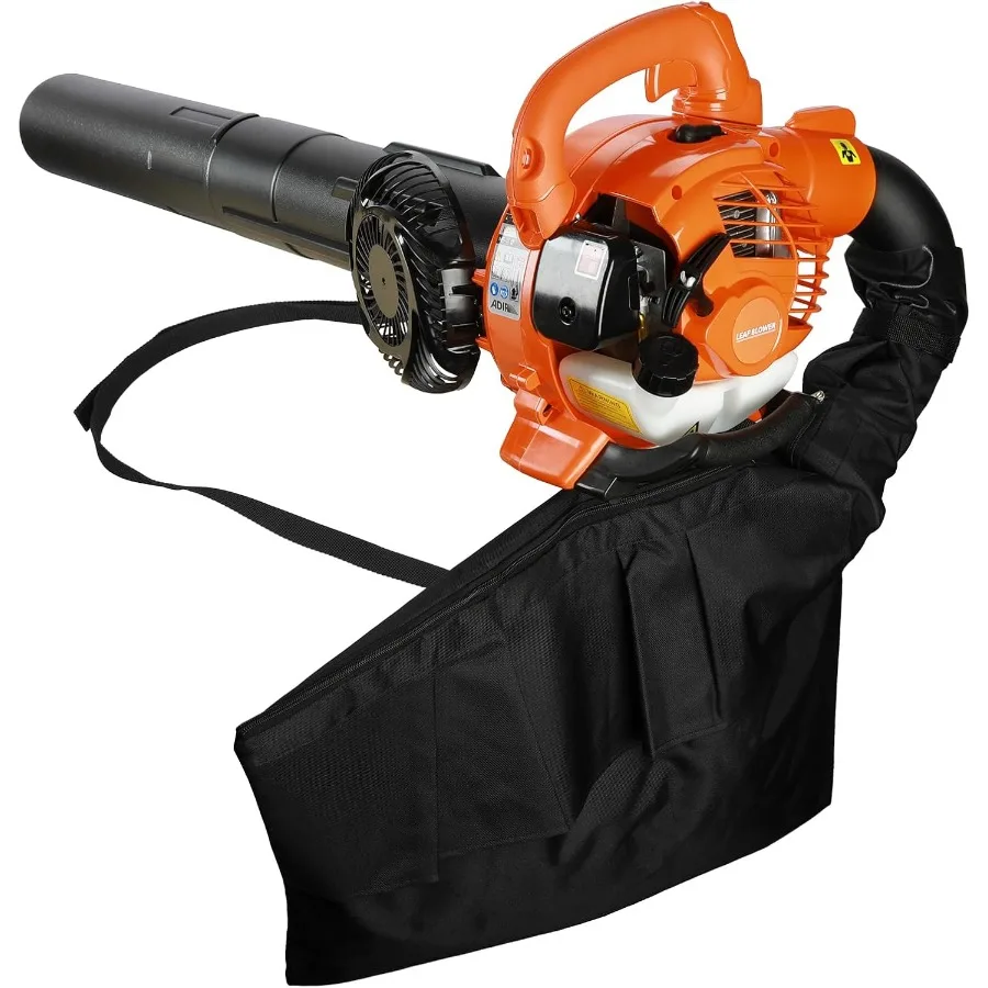 

Gas Powered Cordless Leaf Blower with Bag2 in 1 Leaf Vacuum and Mulcher 26 CC 2 Stroke Handheld Petrol Powerful Garden Blower f