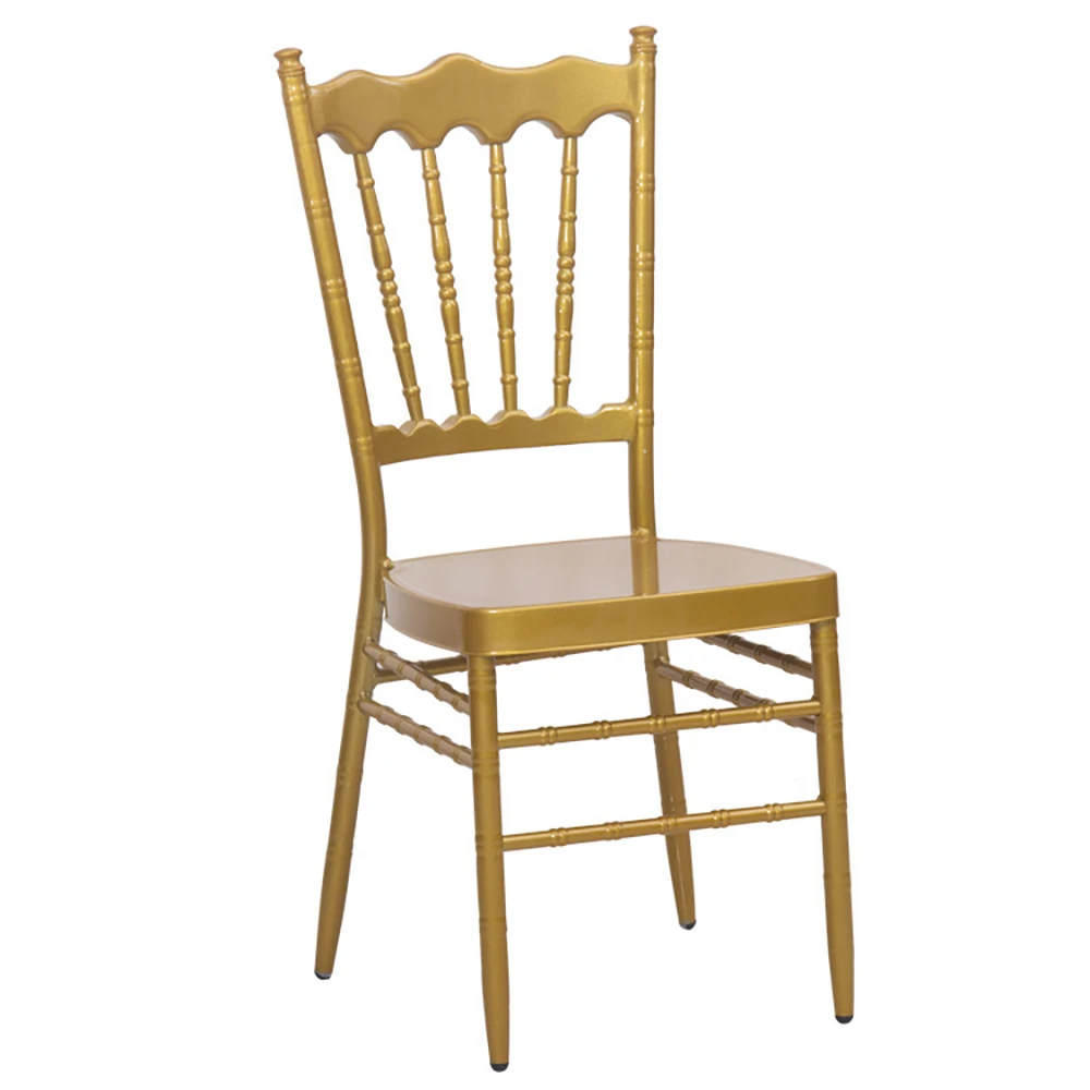 Cheap Iron Metal Stackable Chiavari Chairs For Weddin Golden Color Modern Furniture Hotel Restaurant Chair