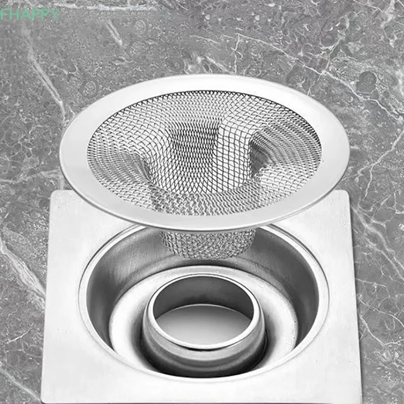 1 buah Filter wastafel air dapur baja tahan karat saringan saluran kamar mandi jaring penangkap rambut Shower Aksesori dapur