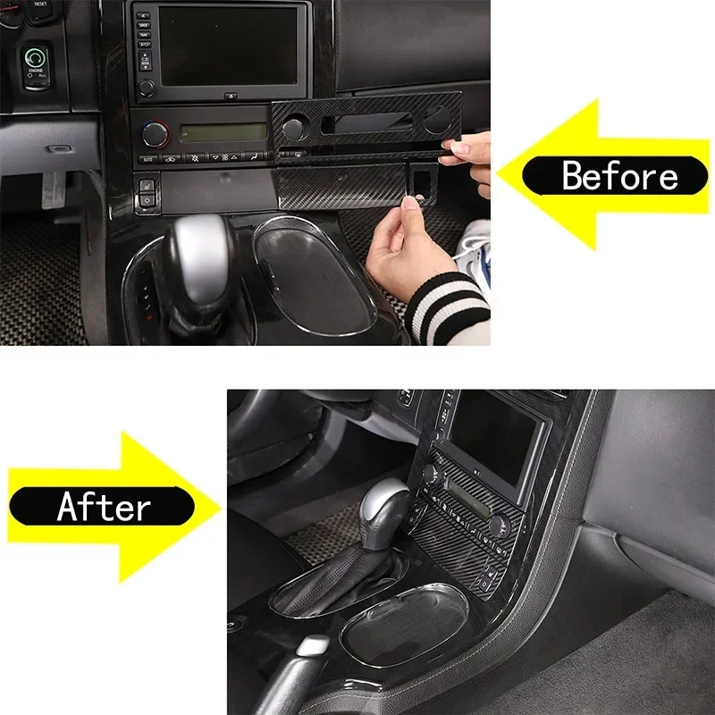 For Chevrolet Corvette C6 2005-2013 Real Carbon Fiber Car Air Conditioning Adjustment Button Switch Frame Sticker Accessories