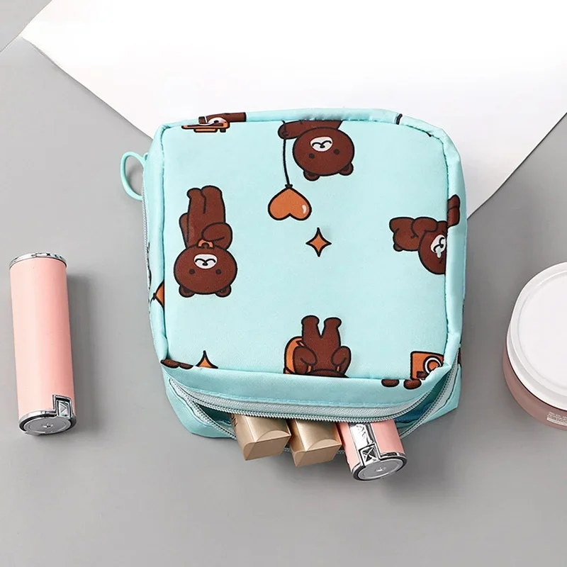 Outdoor Sanitary Napkin Storage Bag Women Girls Mini Cute Tampon Bag Portable Travel Cosmetics Headset Data Cable Storage Bag