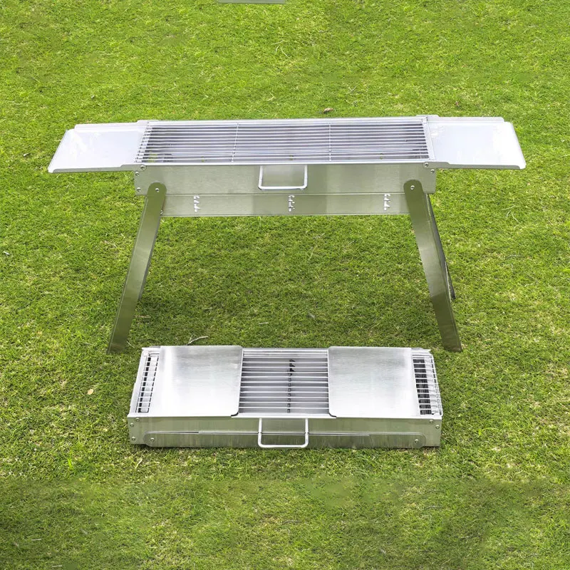 Hot Selling Portable Charcoal Grill Enlarged Thickened Load-bearing 200kg Folding BBQ Barbecue Grill for Camping Picnic Garden