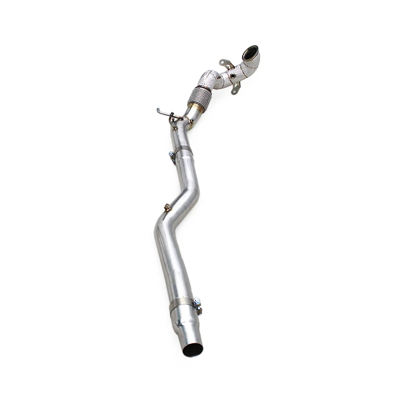 

Race Heat Shield Exhaust Downpipe For Audi Q3 2.0T 2019-2021 Direct Plug Exhaust Straight-through Downpipe With OPF