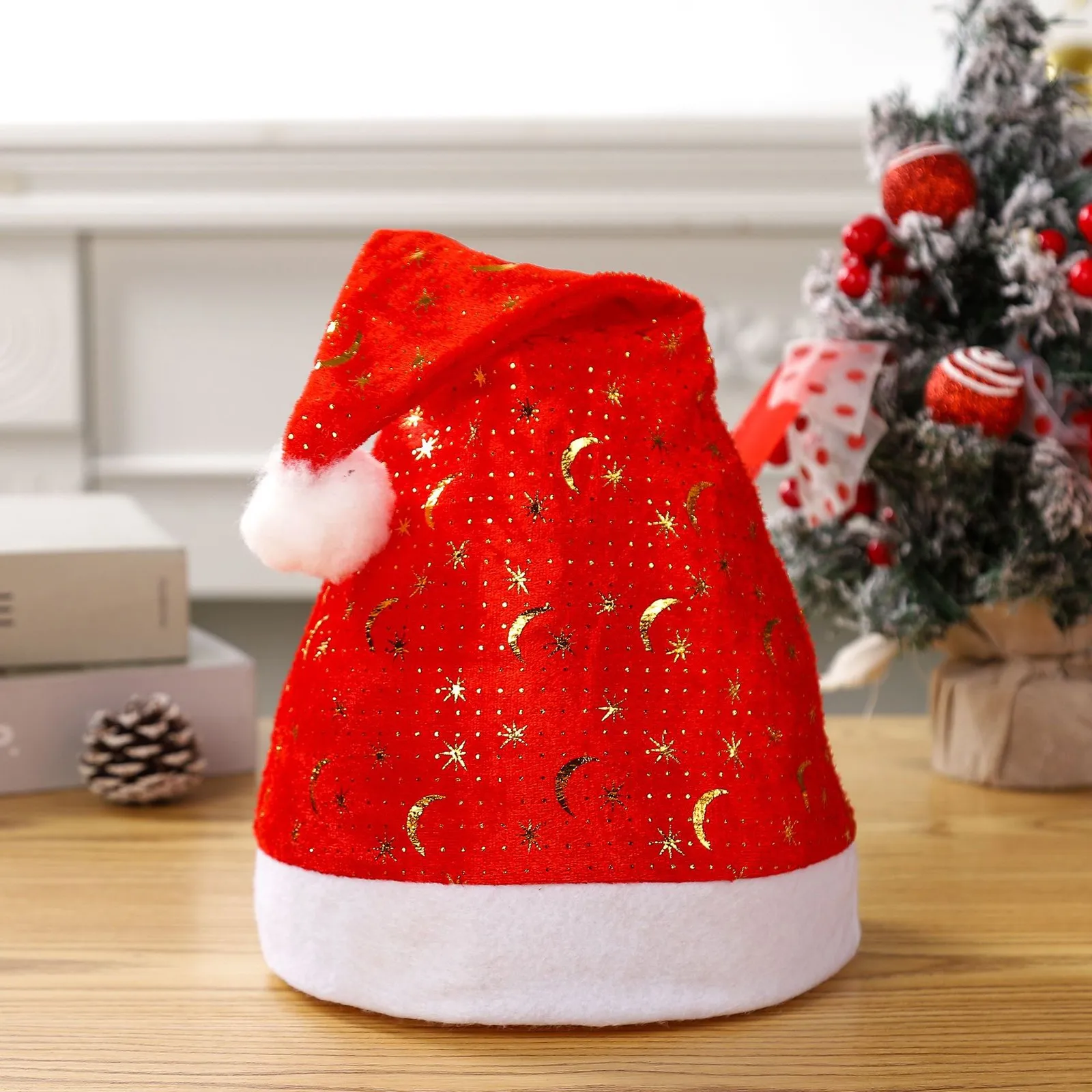 Snowfake Elk Hat Winter Thicken Knitted Velvet Cloth Adult Christmas Hat Merry Christmas Decor Gifts Happy New Year 2025 Naviida