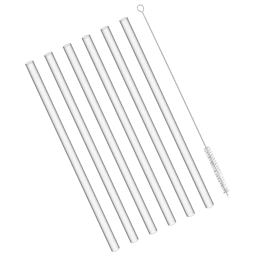 Reusable Silicone Drinking Straw Set Flat Bottom Cup Straws for Tumblers Home Party Photo Decor