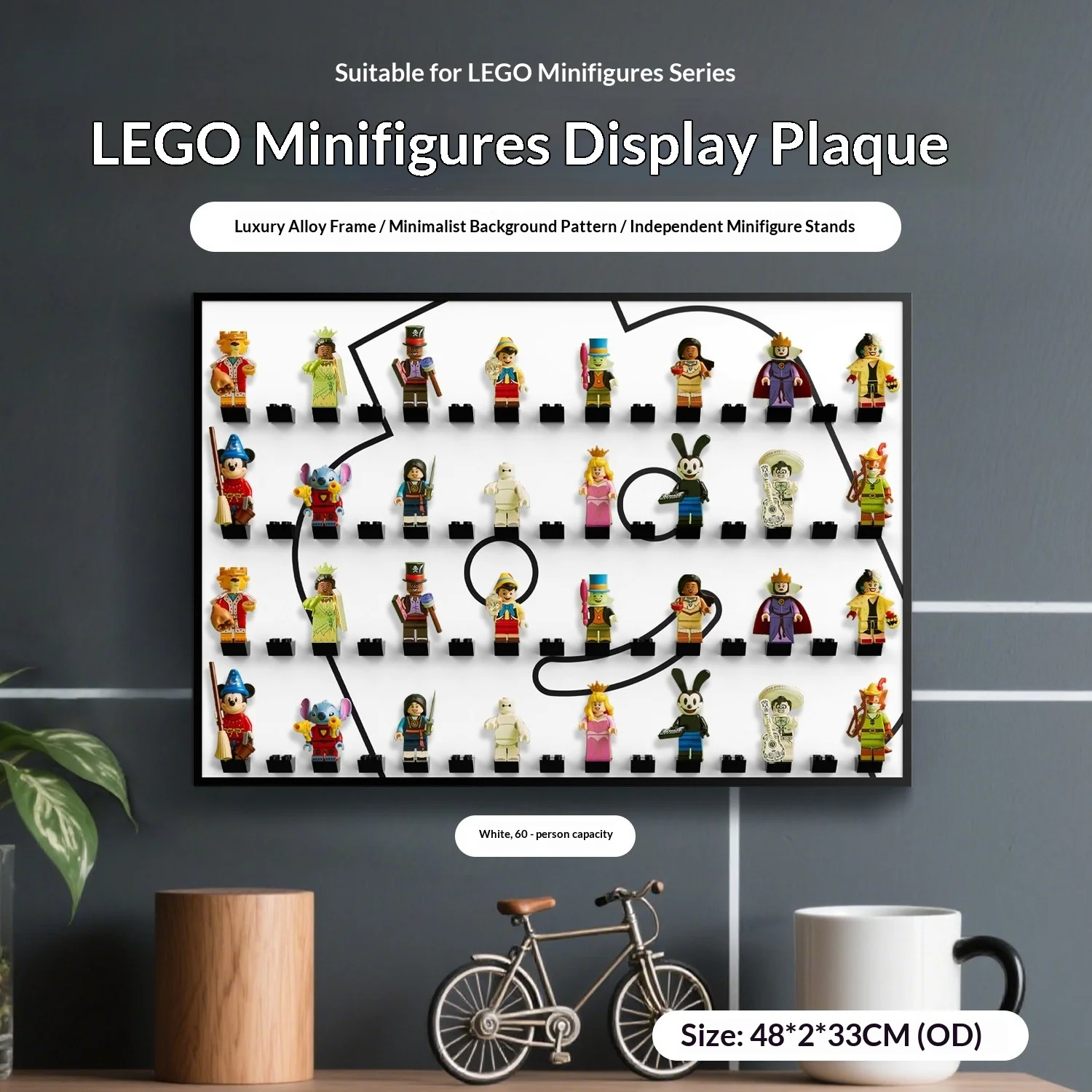 Suitable for LEGO Pop-up minifigure storage display box hanging wall background board