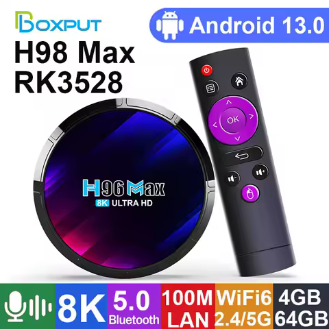 2023 H96 MAX TVBox RK3528 Smart TV Box Android 13 Rockchip 3528 Quad Core Support 8K Video Wifi6 BT5.0 Media Player Set Top Box