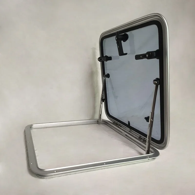 Marine Boat RV Skylight Escape Hatch Window Aluminum Yacht Deck Hatch 675x675,625x625,575x575MM Yacht Marine Accessories