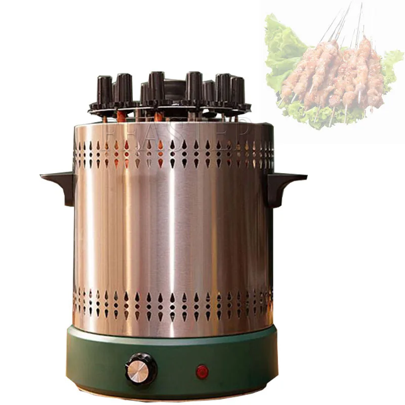 Electric BBQ Grill Sticks Automatic Revolving Vertical Grill Timing Barbecue Tools Smokeless Mutton BBQ Skewers Machine