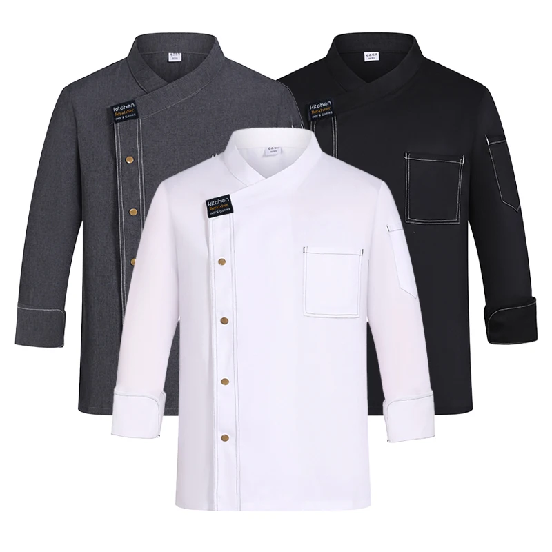

Professional Chef Uniform for Autumn/Winter Food Cook Clothes Catering Cooking Jacket Restaurant Kitchen Shirt Waiter Workwear