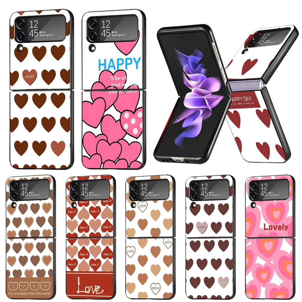 Love Heath Hard PC Back Phone Case for Samsung Galaxy ZFlip 6 5 Z Flip 4 ZFlip6 Z Flip6 5G ZFlip4 Flip3 Zflip5 Cover Galaxy ZFli