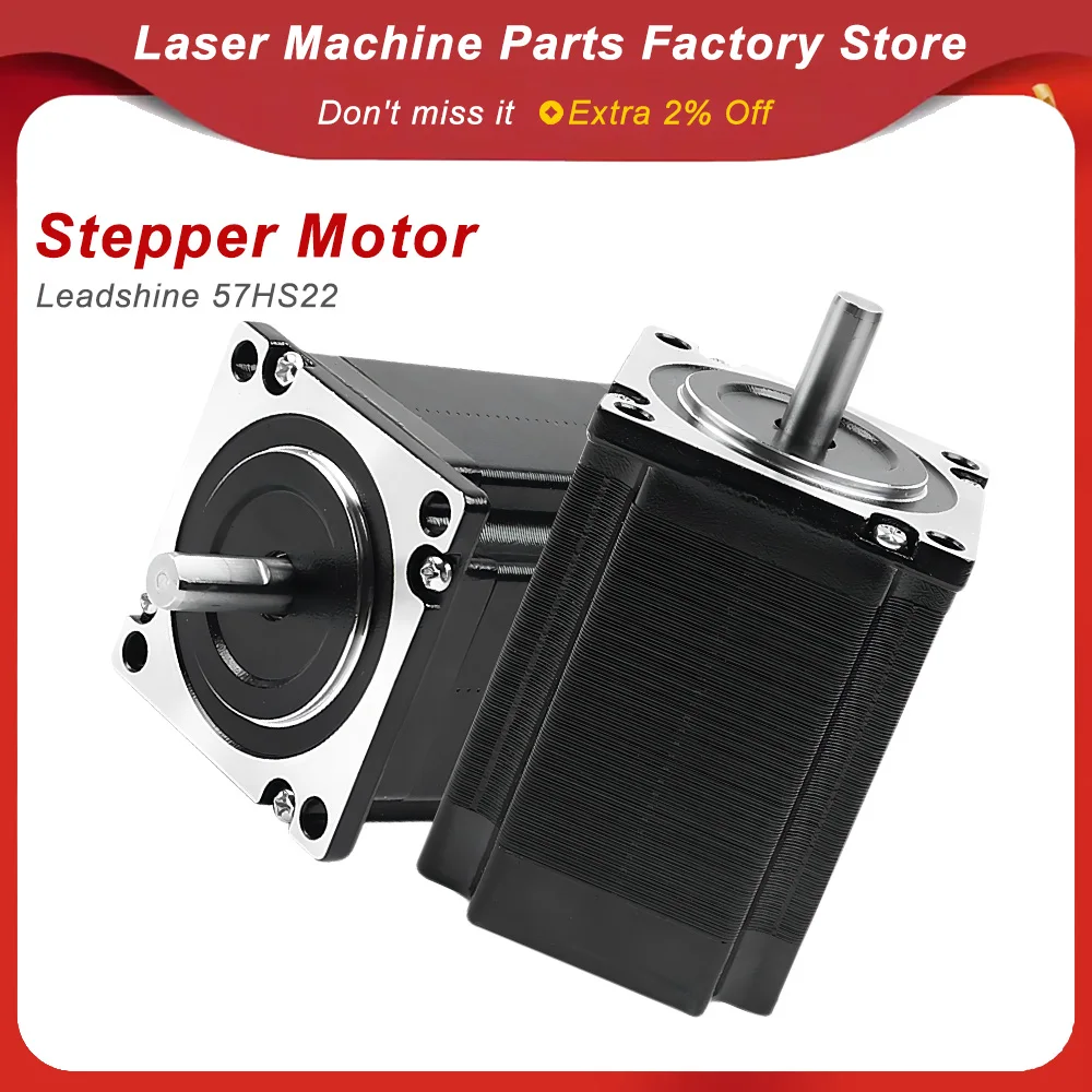 For Leadshine 57HS22 Stepper Motor 2 Phase 2.2 N.m 5.6A 8-lead Length 8m Shaft 8mm Nema 23 for CNC Engraving Milling Machine