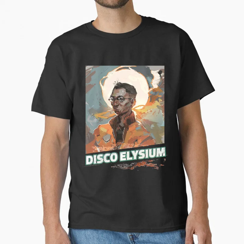 

0731 Funny Kim kitsuragi Anime Disco Elysium rpg video game Gift T shirt 100% cotton print large size Tops S-6XL mens clothing
