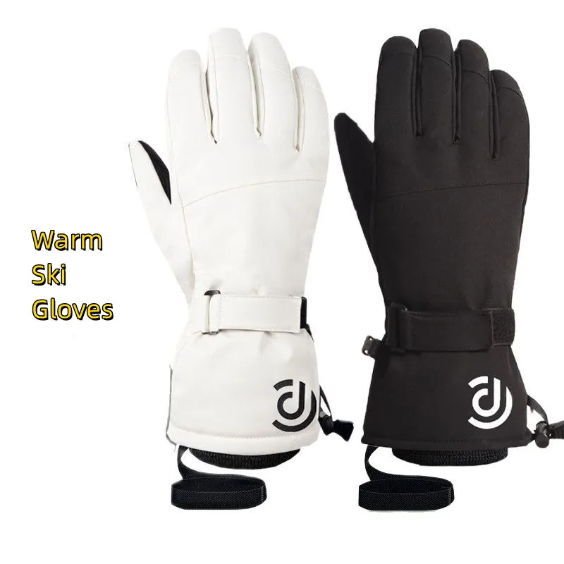 

Winter Ski Gloves Outdoor Sports Snowmobile Cycling Gloves Warm Windproof Touch-screen Fleece Non-slip Warm Full Fingers Gloves