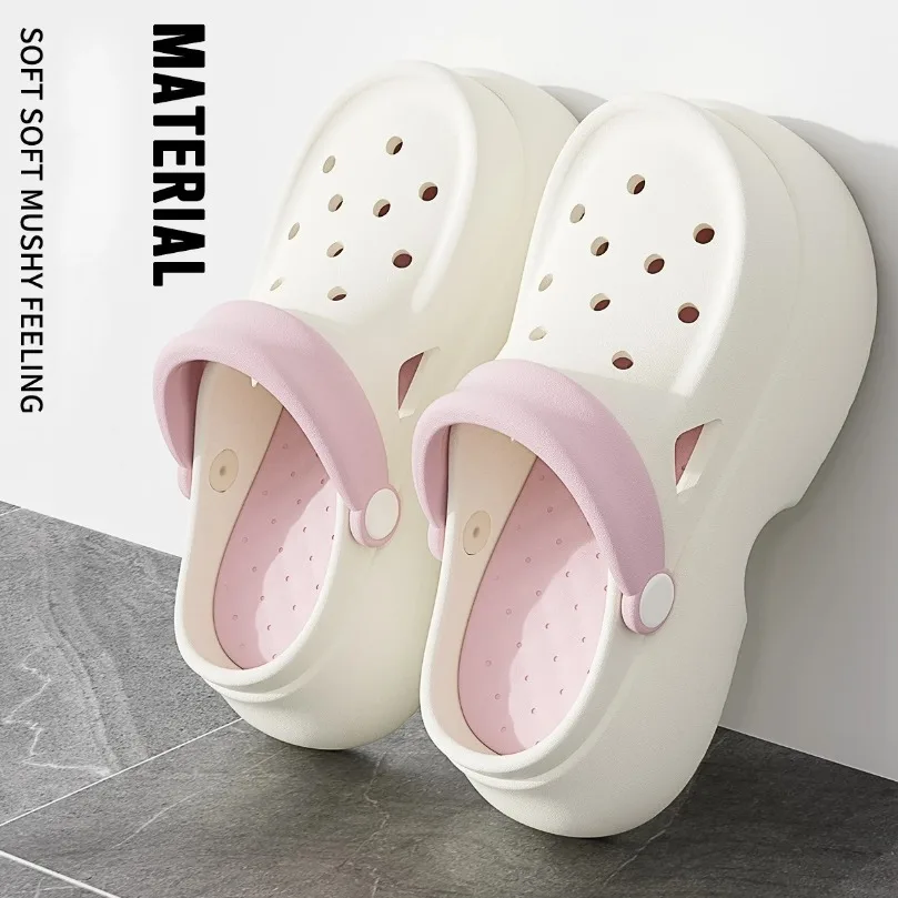 Home Cloud Slipper Clog Woman Sandal Chunky Flip Flops Beach Non Slip House Shoe High Heel Platform Outdoor Female Slides Ladies