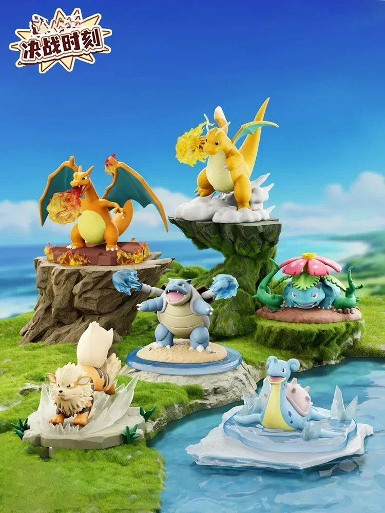 Pokemon Figure Battle Action Figure Charizard Lucario Greninja Dragonite Model Toys Anime Collection for Fans Gift desktop Decor