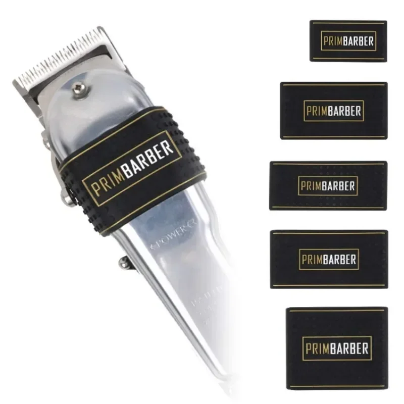 5 ピース/セットプロフェッショナルトリマーグリップ理髪バリカンゴムアンチスライド耐熱スリーブ理髪バリカンホルダーツール