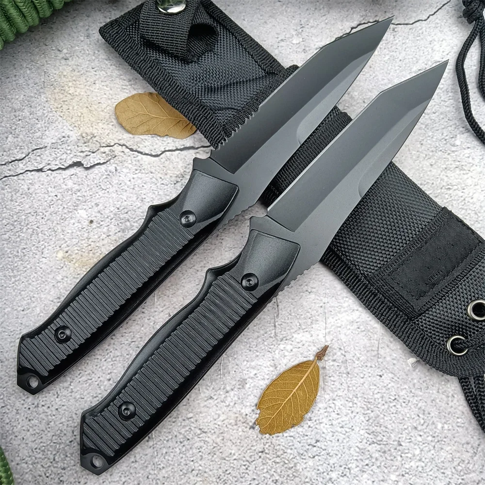 Tanto 140BK Nimravus Tactical Knife With Nyon Sheath Black Blade Aluminium alloy Handle Edc Survivial Self Defense Combat Knives