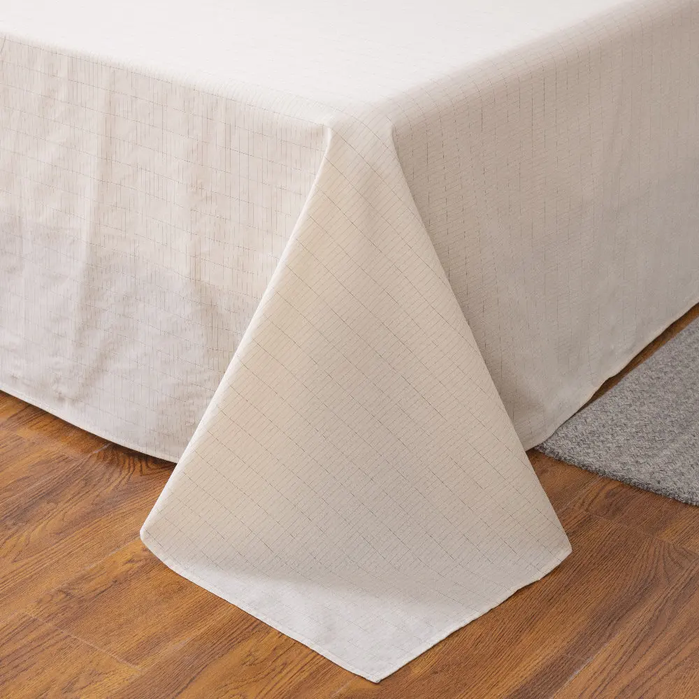 Adult Single Size Flat Sheet Sleep Better Hotel Home Earthed Grounding Bed Sheet Beige Color with Conductive Cable And Pen