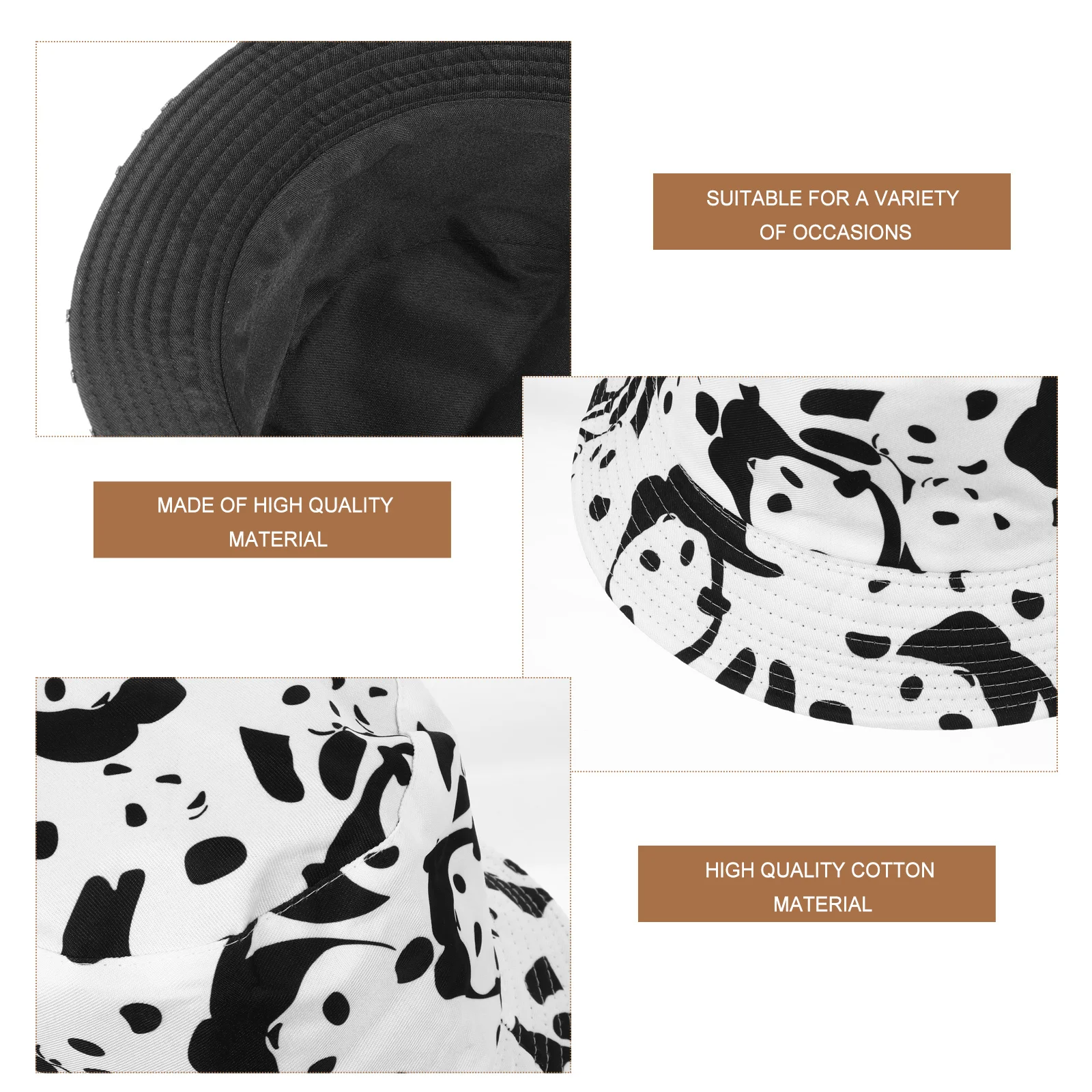 

Double-Faced Cotton Sun Protection Fisherman Hat Breathable Outdoor Bucket Hat Summer Unisex All-Match Cotton Fisherman
