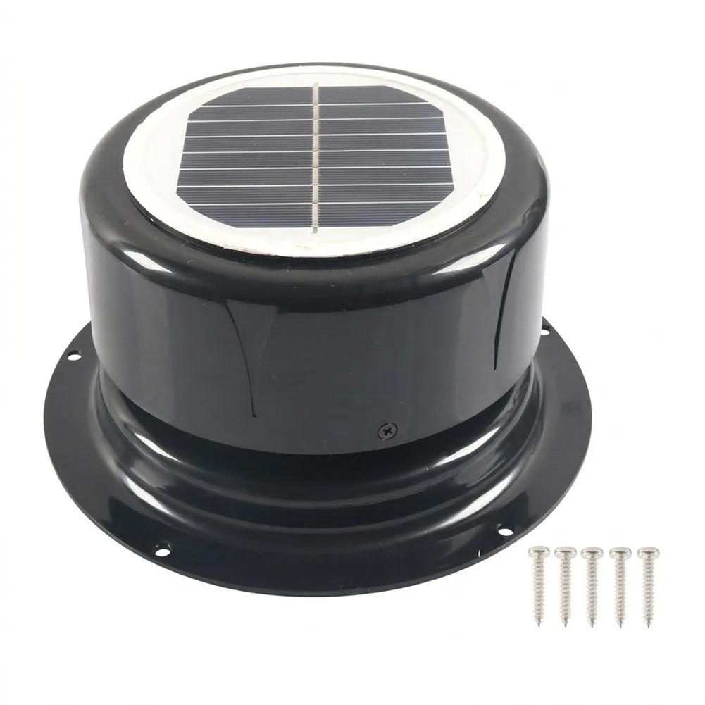 1pc Solar-Powered Ceiling-Mounted Roof Fan Solar-powered Attic Roof Vent Fan For RVs & Trailers Camping Setups