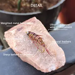 Cebo artificial Stonefly para pesca con gancho de pelo