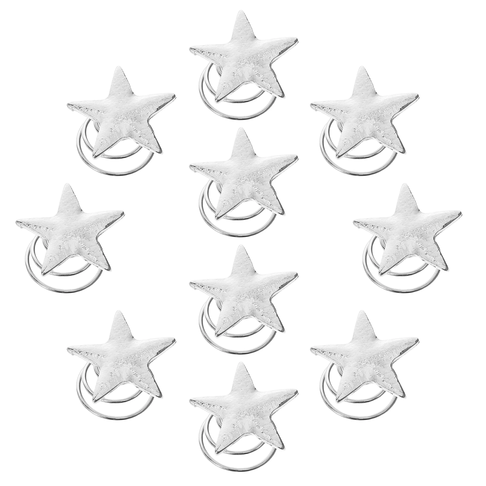 

12pcs Star Clips Women Spiral Minimalist Secure Lightweight Cute Snap Barrette For Thin Hair Party Daily Use Aesthetic Hair