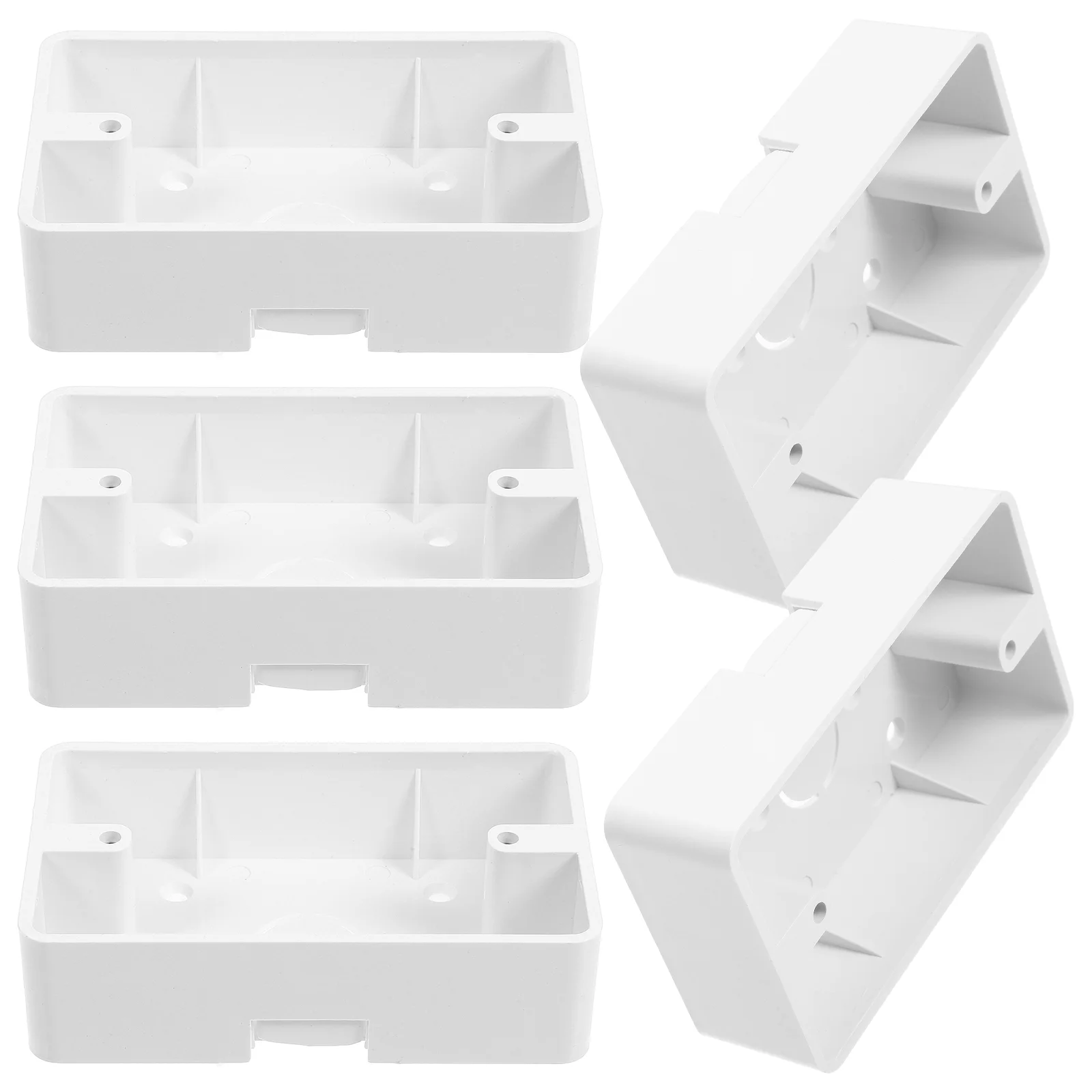 

5 Pcs Plug Junction Box The Switch Installation Boxes Socket Electrical Outlet Abs Work