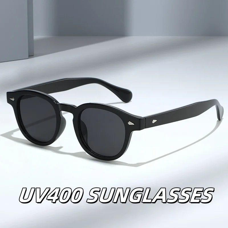 

Retro Rice Nail Small Frame PC Sunglasses Men's and Women's Simple and Versatile UV Resistant Glasses Driving Sunscreen Goggles