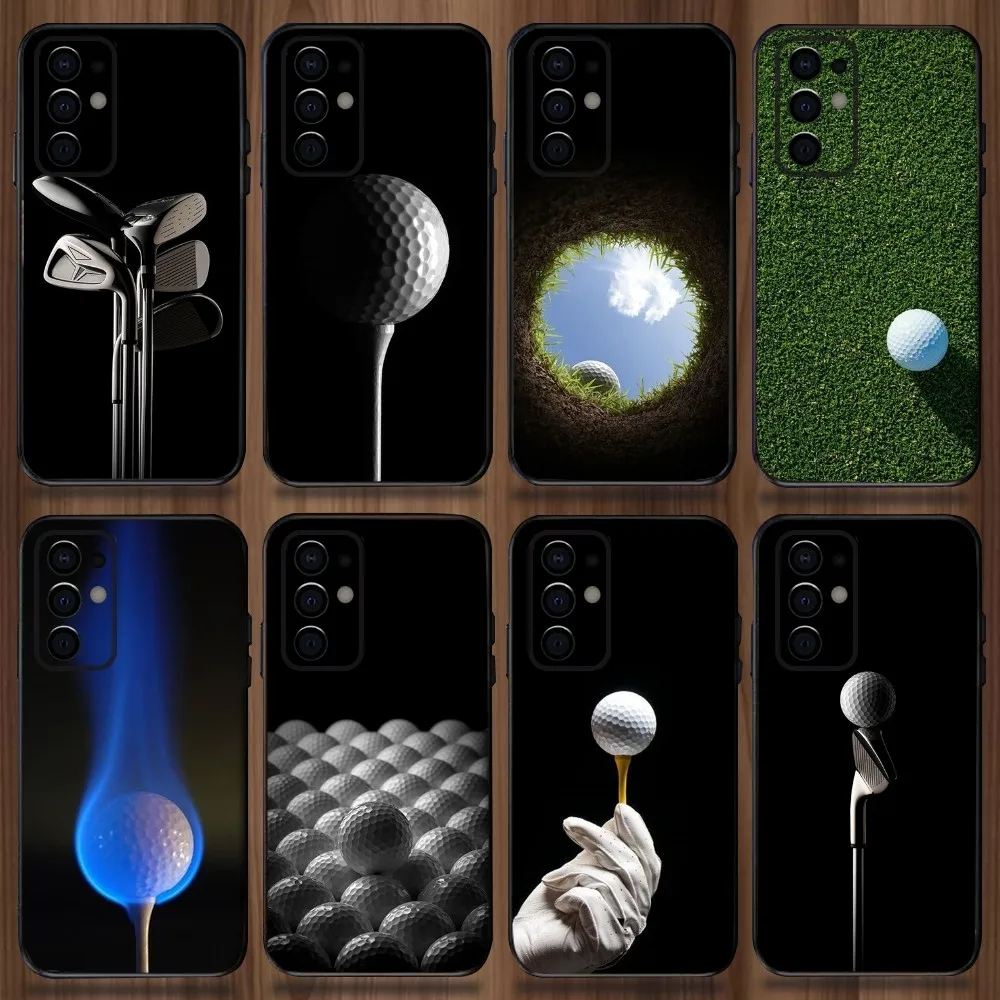 Golf Course Field Phone Case For Samsung Galaxy A13,A21s,A22,A31,A32,A52,A53,A71,A80,A91 Soft Black Cover