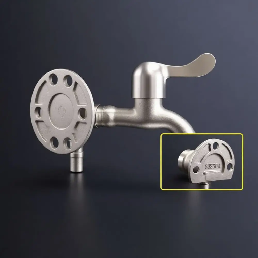 Wall Mounted Shower Faucet Base Adapter Stainless Steel Mixer Conversion Fitting Connector Plumbing Hardware