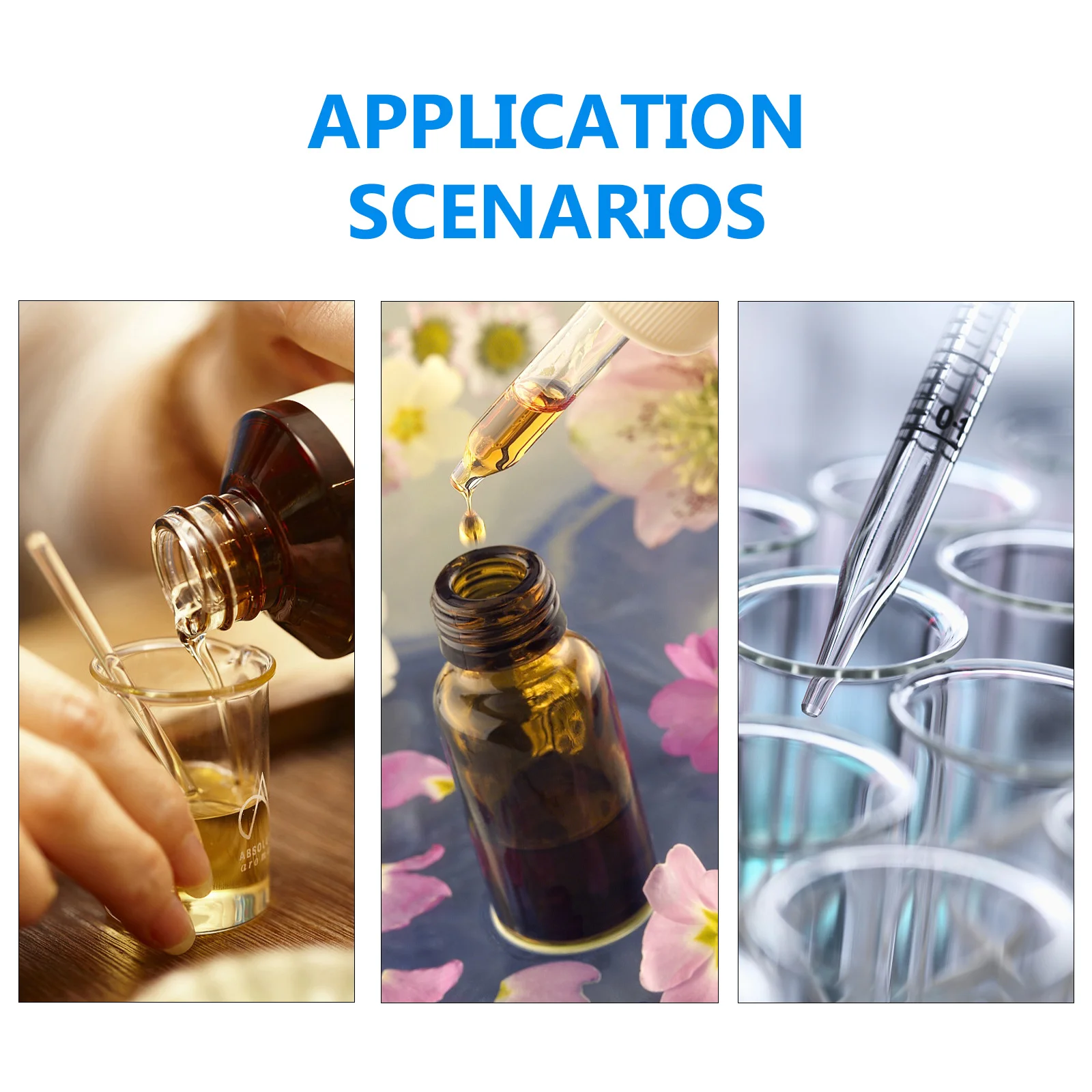 

100 Pcs Tiny Sample Bottles Vial Container Clear with Caps Lab Vials Laboratory