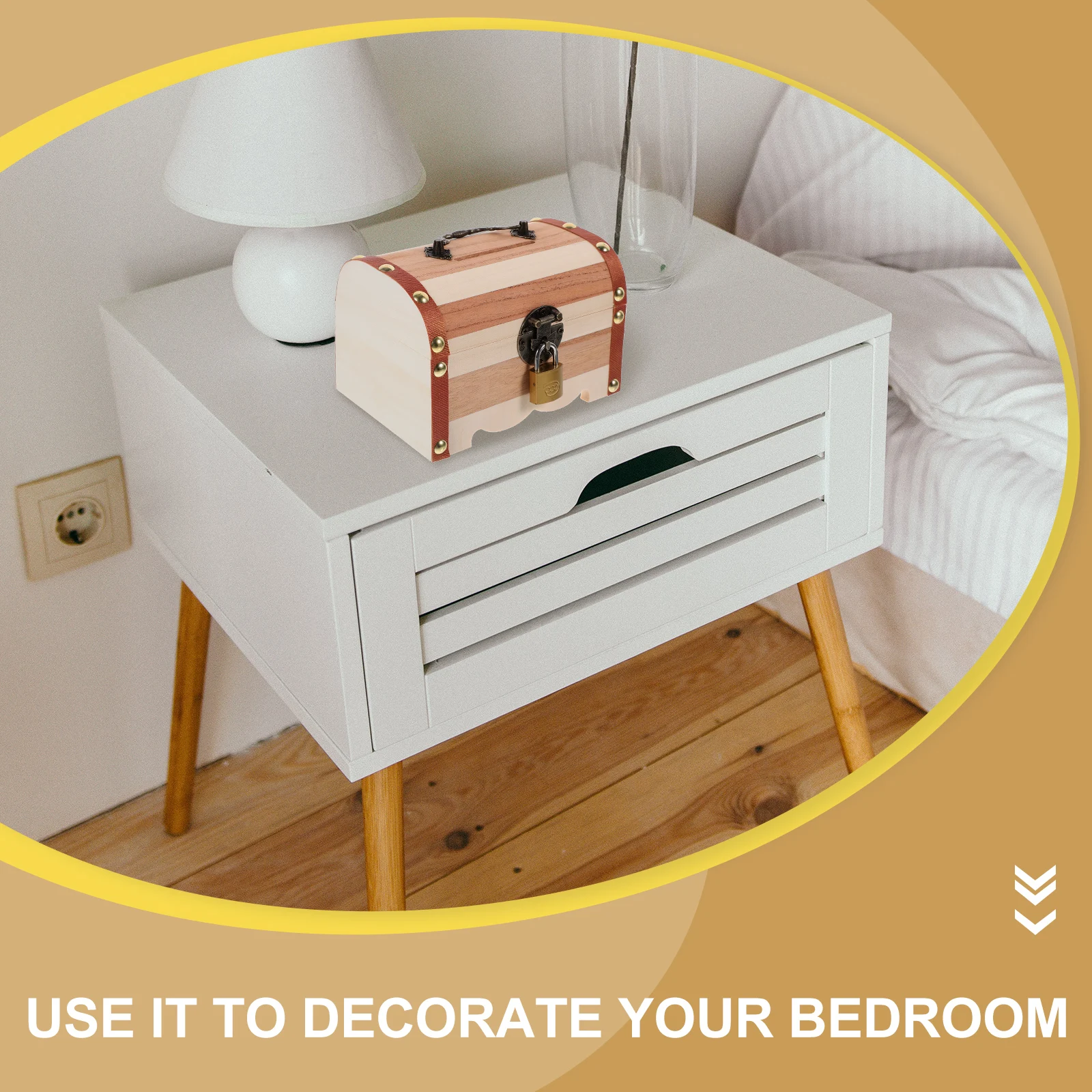 

Sturdy Wooden Piggy Bank Medium Size Money Jar for Saving Coins Retro Treasure Box for Home Bedroom Office Desktop Decoration