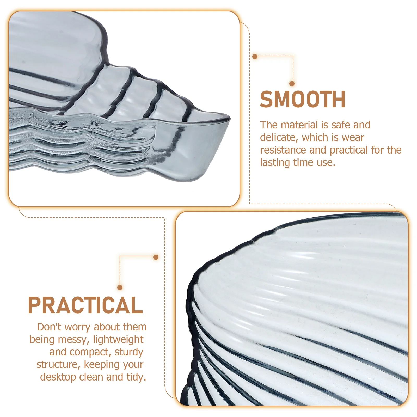 

4Pcs Snack Storage Plates Conch Shape Fruit Plate for Wedding Party Candy Nuts Dessert Serving Tray Dried Fruit Plate