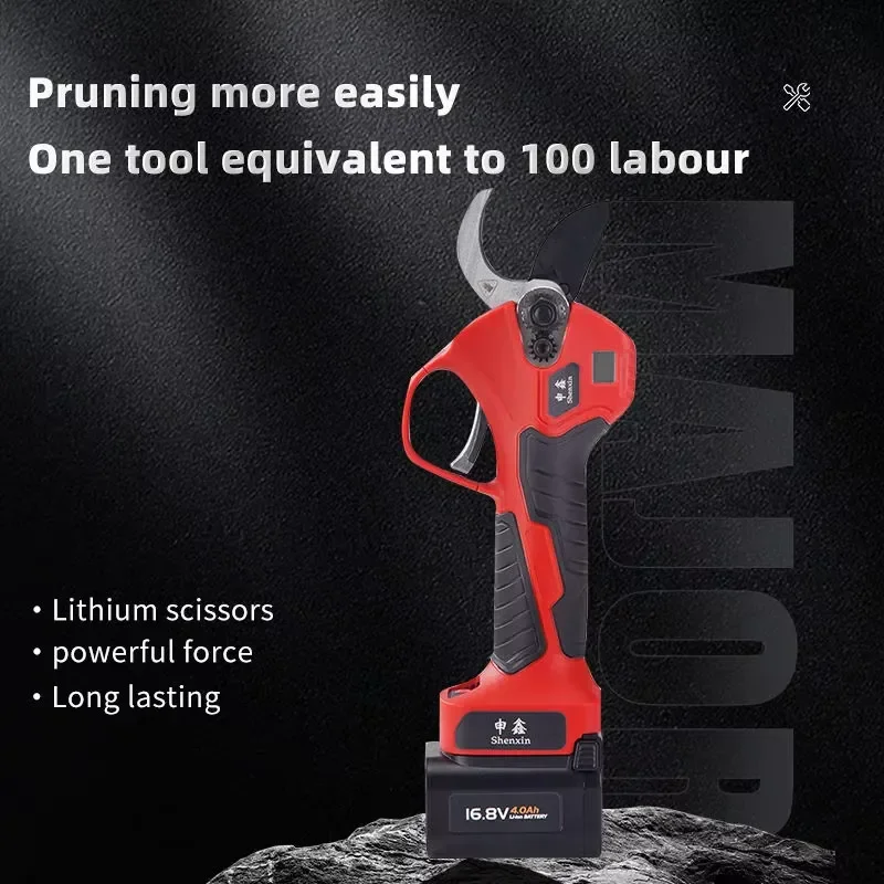 Electric Trimmer with 10 Inch Long Handle for Smooth Cutting High Branch Fruit Picking and Pruning Shears Extra Length Design