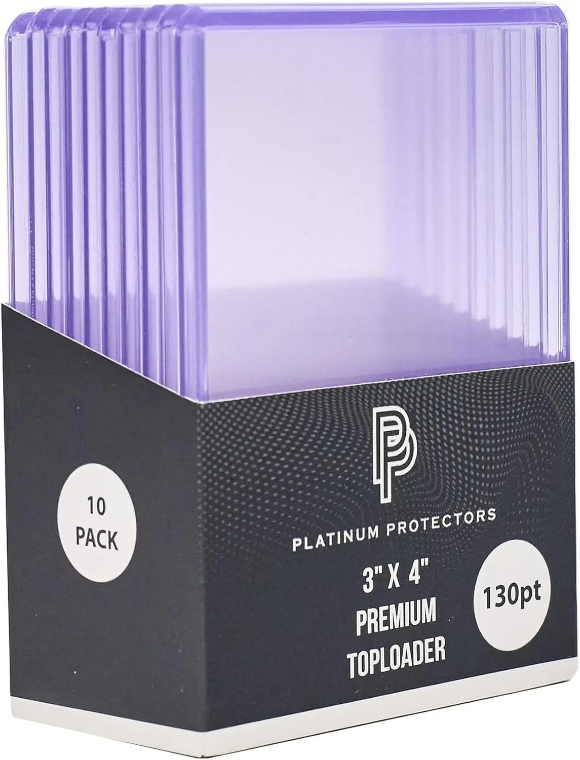 

130pt Toploaders Trading Card Protectors (10-Count) - Clear Hard Plastic Sleeves for Jersey Patch, Relics, RPA, Autos