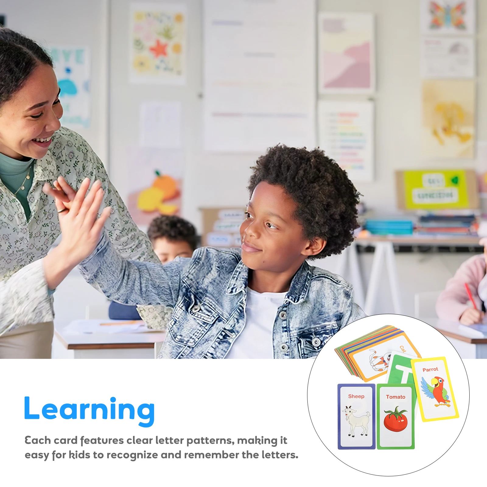 

1 Set Alphabet Cards For Toddlers Preschool Learning Flash Cards Kids Educational Portable Cognitive Development Game English