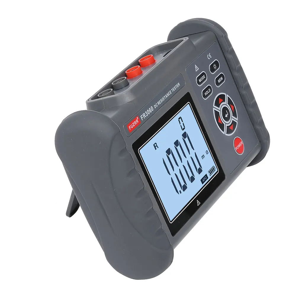 FR3060A FR3060 High Precision Micro Ohmmeter Microhmmeter DC Low High Resistance Tester Portable Four-Wire Measurement 300.0KΩ