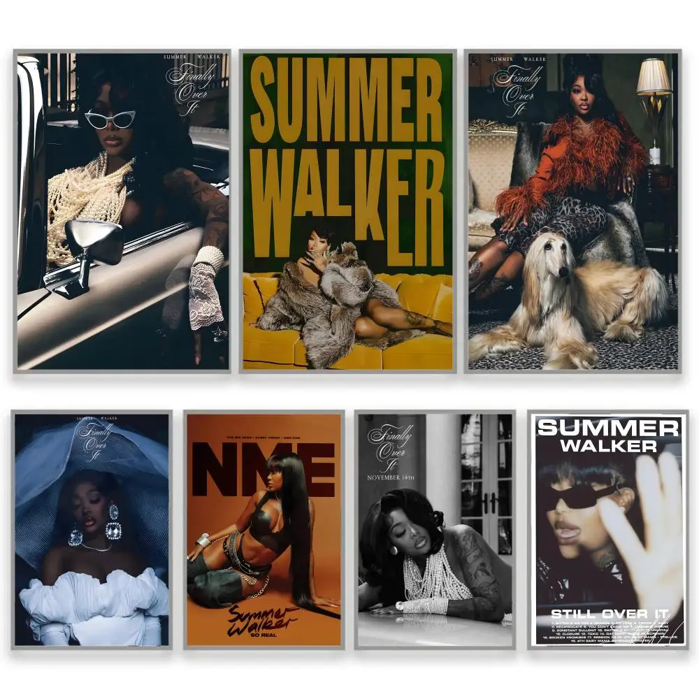 

R&B Singer S-Summer Walker Poster Perfect Sticker Self Adhesive Art Designed for Home Dining Office Spaces Durable Waterproof