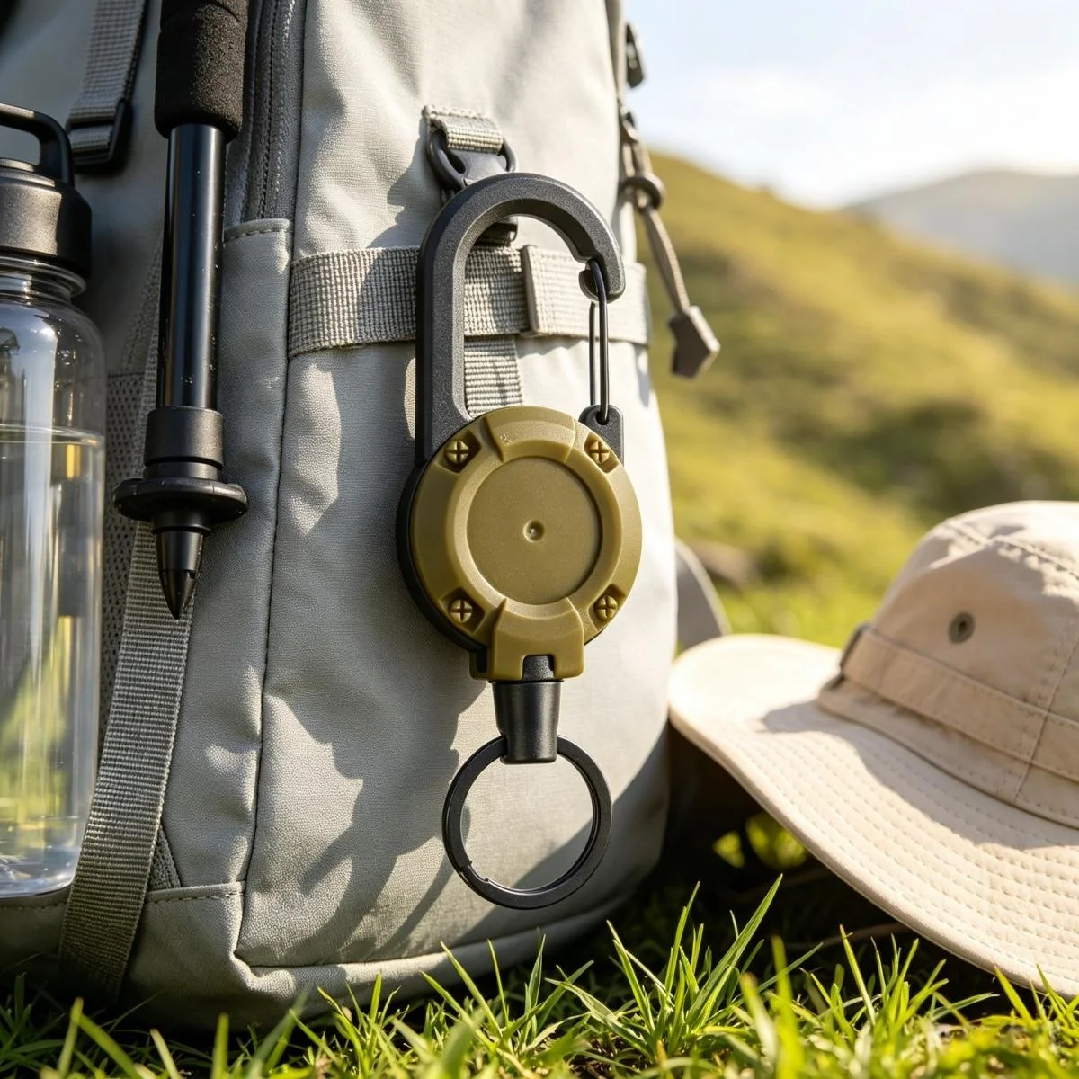 Anti Lost Retractable Keychain Wire Rope Easy Pull Buckle High Rebound Metal Carabiner for Outdoor Sport Accessory Gift