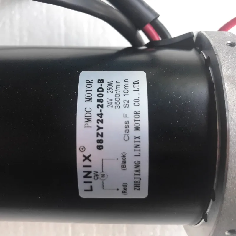 68ZY24-250D 24V 250W 3500RPM Electric Mobility Scooter Motor for Elderly/Wheelchair/Utility Vehicle Drive System